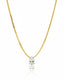 Solitaire Grace Necklace | Pear Solitaire Pendant Snake Chain | Anti-Tarnish Gold Plated