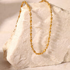 Minimal Chic Oval Bead Chain Necklace
