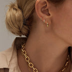 Trio Chic Set of 3 Huggie Earrings | Gold Plated Anti-Tarnish Hoop Earrings Set