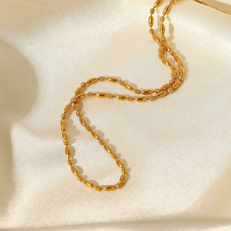 Minimal Chic Oval Bead Chain Necklace