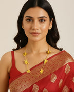 Gold Flora Chain Necklace | 18K Gold Plated Floral Statement Necklace