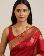 Golden Harvest Chain Necklace | 18K Gold Plated Organic Statement Necklace