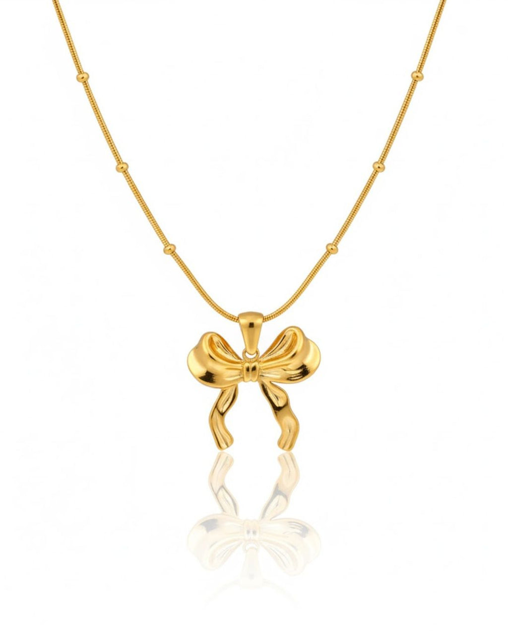 Aria Bow Pendant Necklace | Gold Plated Anti-Tarnish Jewellery