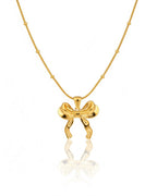 Aria Bow Pendant Necklace | Gold Plated Anti-Tarnish Jewellery