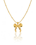 Aria Bow Pendant Necklace | Gold Plated Anti-Tarnish Jewellery