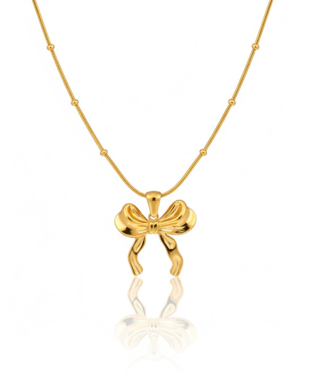 Aria Bow Pendant Necklace | Gold Plated Anti-Tarnish Jewellery