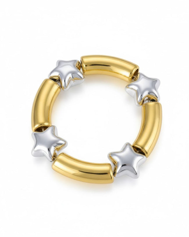 Premium Beaded Star Bracelet | 18K Gold Plated Anti-Tarnish Statement Bracelet Main Image