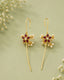 Pushpa Pearl Ear Cuff | Pearl Sui Dhaaga Earrings | 18K Gold Plated Jewellery