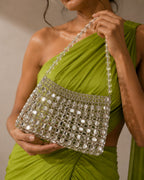 GlamBam Beaded Handbag | Gold & Silver Party Wear Statement Shoulder Bag