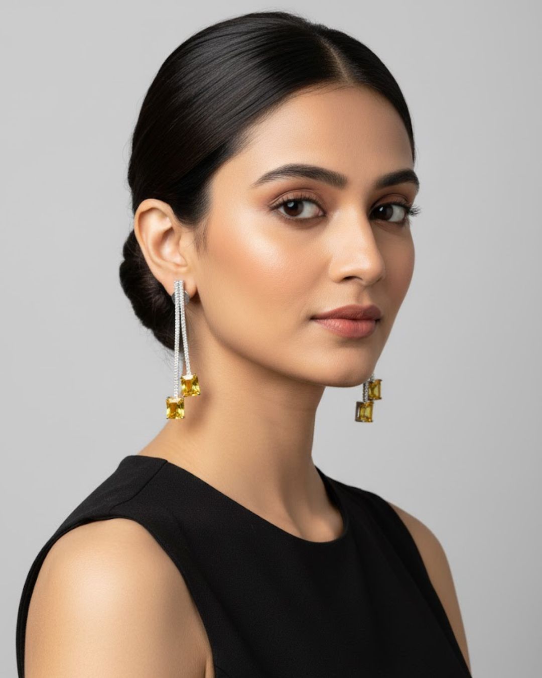Cocktail Citrine Drop Earrings