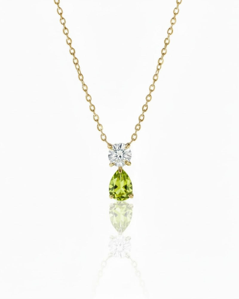 Birthstone Pear Pendant Necklace