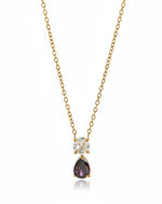 Birthstone Pear Pendant Necklace