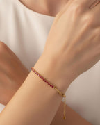 Sterling Silver Cubic Zirconia Tennis Bracelet | 18K Gold Plated Adjustable 925 Silver Bracelet
