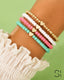 Candy Hearts Bracelet Stack | Set of 4 Colorful Stretch Bracelets for Women