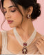 Gulnaar Pearl Pendant Necklace Set | 18K Gold Plated Pearl & Enamel Festive Jewellery