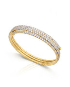 18K Gold Plated Tennis Wrap Bracelet | Anti Tarnish CZ Stone Party Wear Bracelet for Women