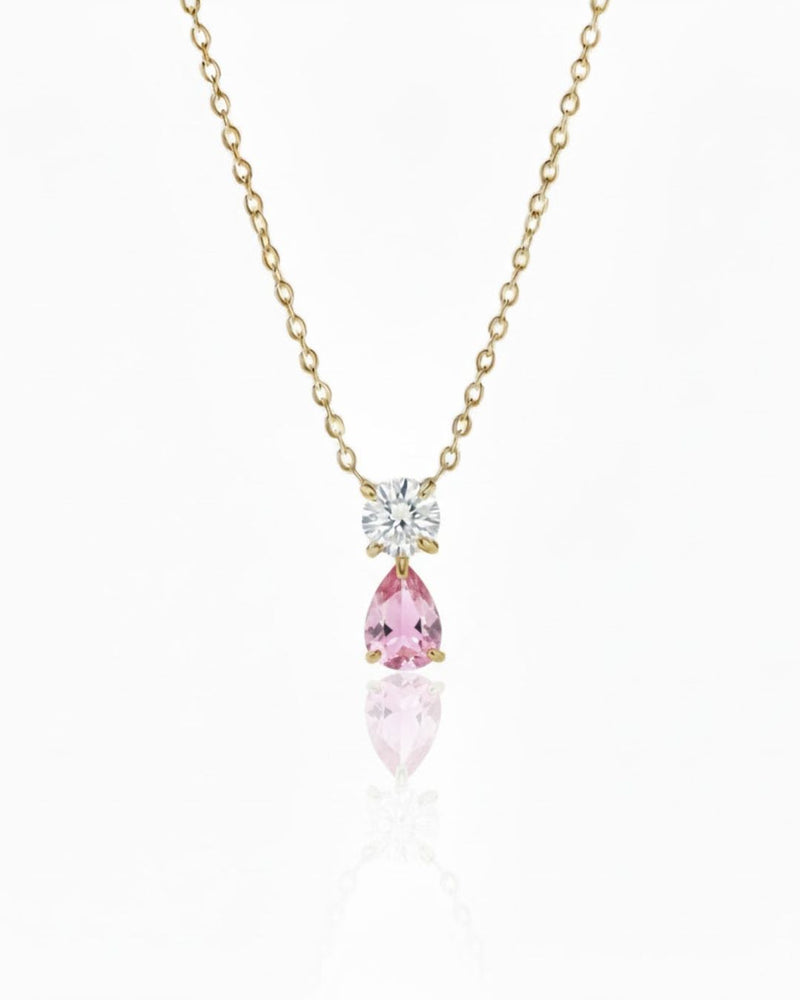 Birthstone Pear Pendant Necklace