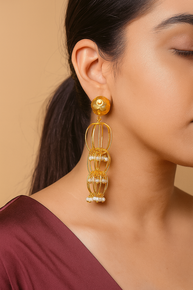 Gold Aurora Earrings Main Image