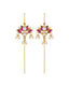 Padma Lotus Ear Cuff Earrings with Kundan, Pearl Drops & Sui Dhaaga Design | 18K Gold Plated