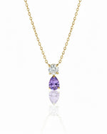Birthstone Pear Pendant Necklace