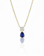 Birthstone Pear Pendant Necklace