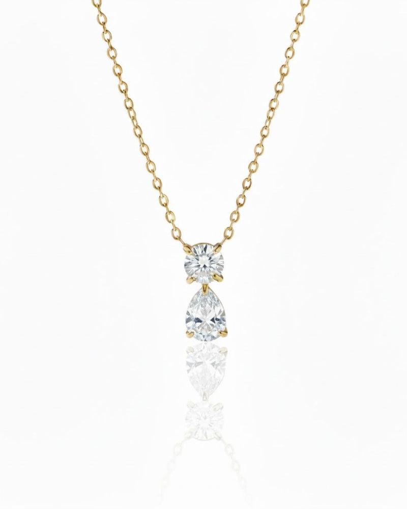 Birthstone Pear Pendant Necklace