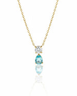 Birthstone Pear Pendant Necklace