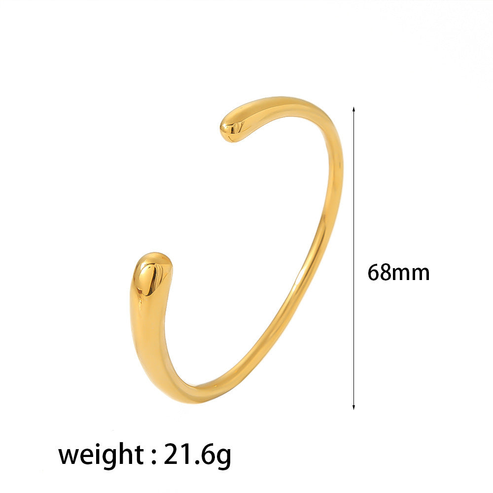 Premium Trendy Eleanors Resizable Cuff Bracelet | 18K Gold Plated Anti-Tarnish Statement Bracelet