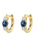 Prism Glow 3 Stone Huggie Earrings | 925 Silver Minimal Luxury Jewellery
