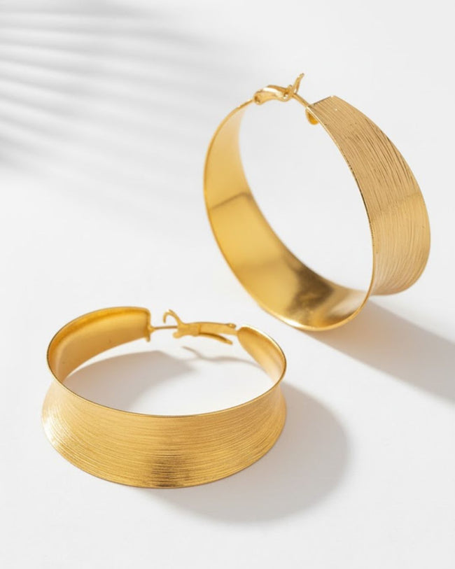 Chica Bonita Gold Hoops | 18K Gold Plated Statement Hoop Earrings Main Image