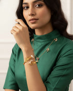 Blossom Pearl Cuff Bracelet | 18K Gold Plated Resizable Pearl Statement Cuff