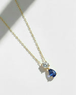 Birthstone Pear Pendant Necklace