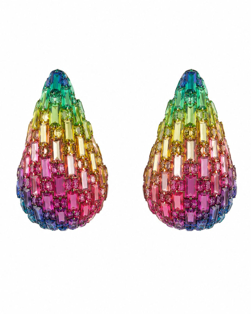 Aurora Teardrop Statement Earrings | Hand-Beaded Crystal Drop Earrings