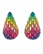 Aurora Teardrop Statement Earrings | Hand-Beaded Crystal Drop Earrings