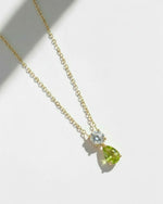 Birthstone Pear Pendant Necklace