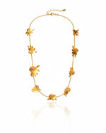 Gold Flora Chain Necklace | 18K Gold Plated Floral Statement Necklace