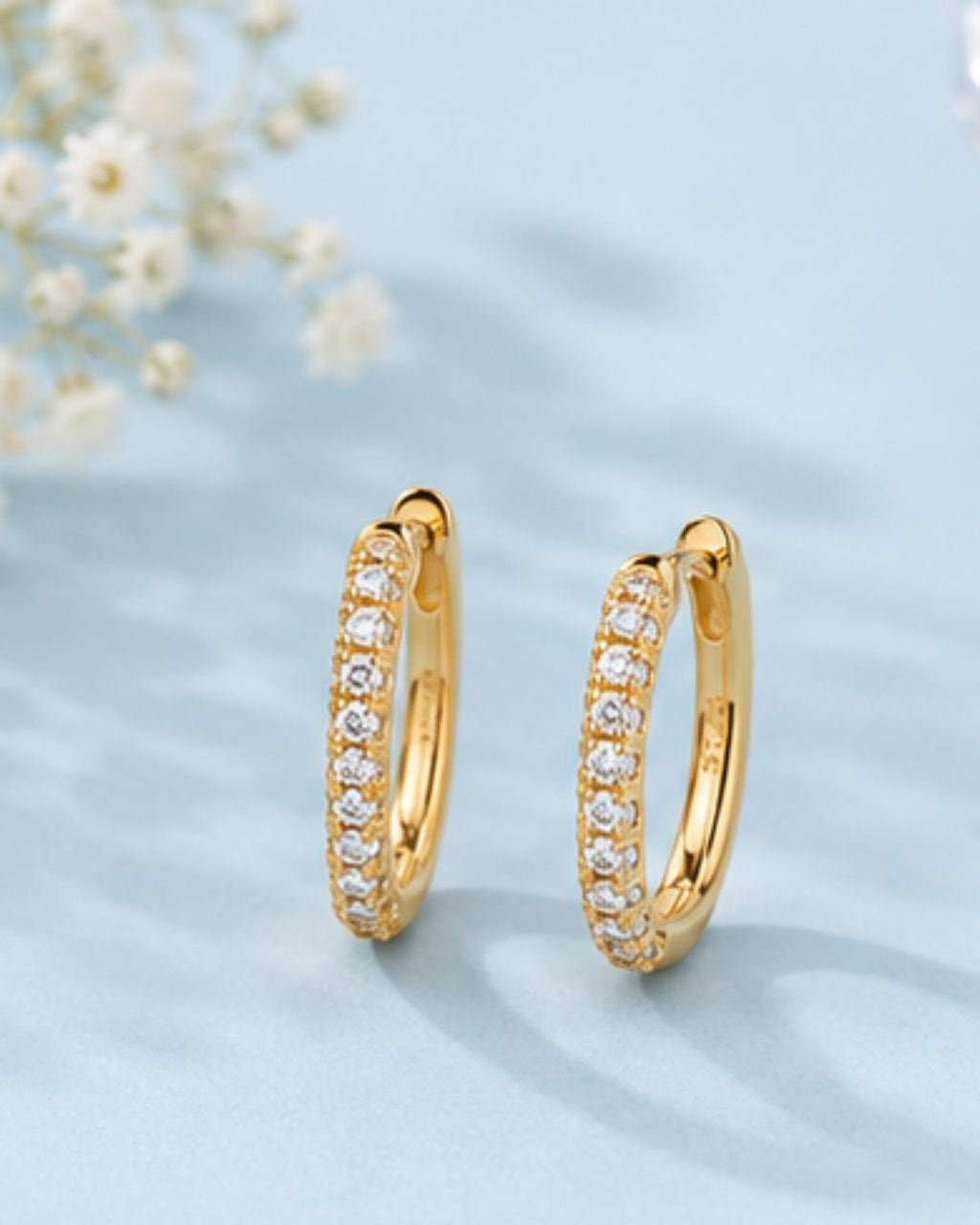 White Green Red Stone Huggie Earrings in 925 Sterling Silver | Minimal Luxe 18K Gold Plated Hoops