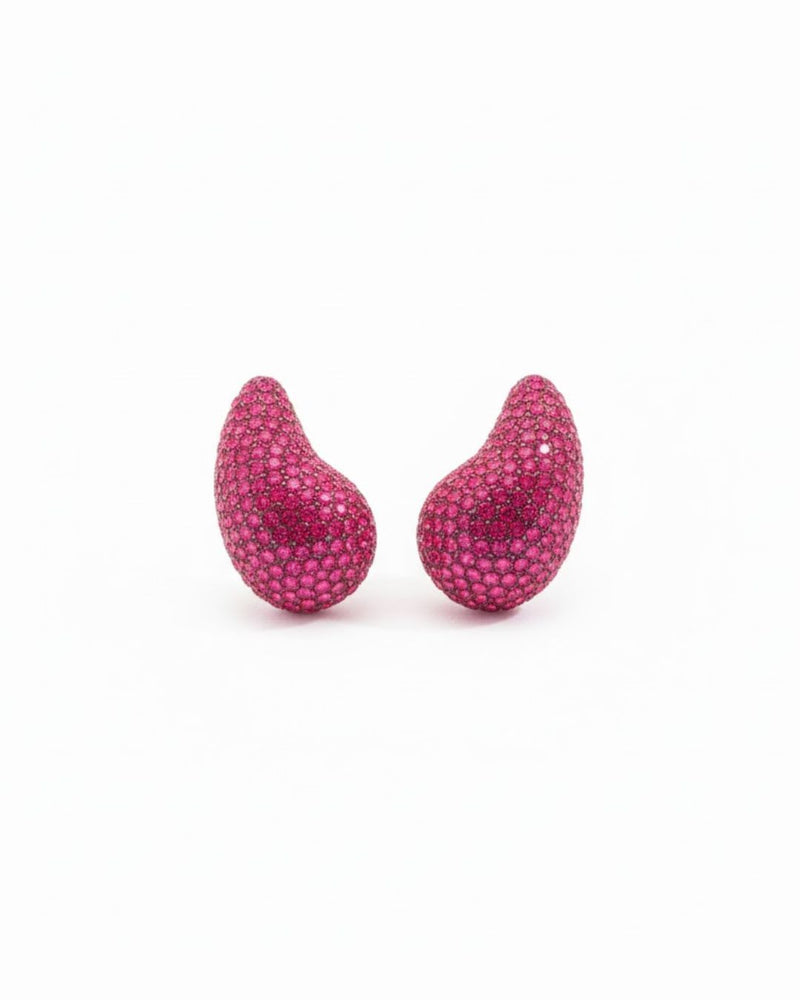 Aurora Teardrop Statement Earrings | Hand-Beaded Crystal Drop Earrings