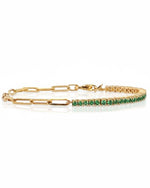 Sterling Silver Cubic Zirconia Tennis Bracelet | 18K Gold Plated Adjustable 925 Silver Bracelet