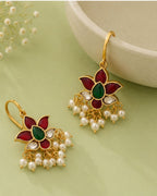 Padma Kundan Pearl Ear Cuffs | Kundan & Pearl Bugadi Style Ear Cuffs | Traditional & Festive Jewellery