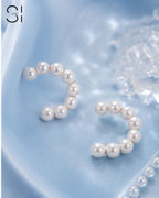 Pearl Duo Ear Cuff | Double Row Faux Pearl Non-Piercing Ear Wrap