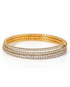 18K Gold Plated Tennis Wrap Bracelet | Anti Tarnish CZ Stone Party Wear Bracelet for Women
