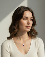 Birthstone Pear Pendant Necklace