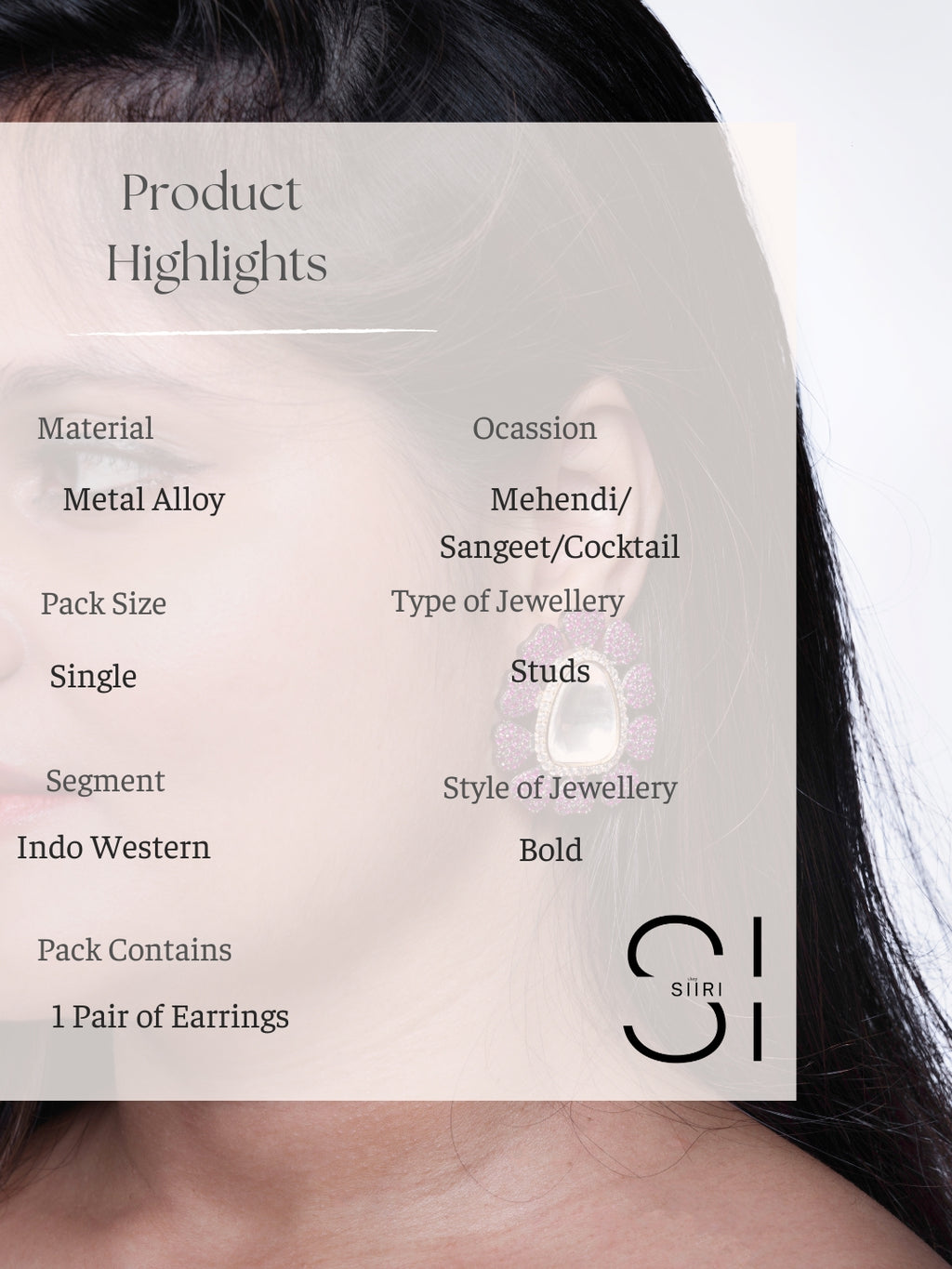 Floral Polki Studs