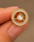 Aarini Convertible Kundan Stud Earrings | Ruby, Emerald & Clear
