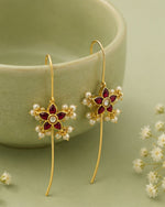 Pushpa Pearl Ear Cuff | Pearl Sui Dhaaga Earrings | 18K Gold Plated Jewellery