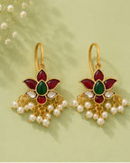 Padma Kundan Pearl Ear Cuffs | Kundan & Pearl Bugadi Style Ear Cuffs | Traditional & Festive Jewellery
