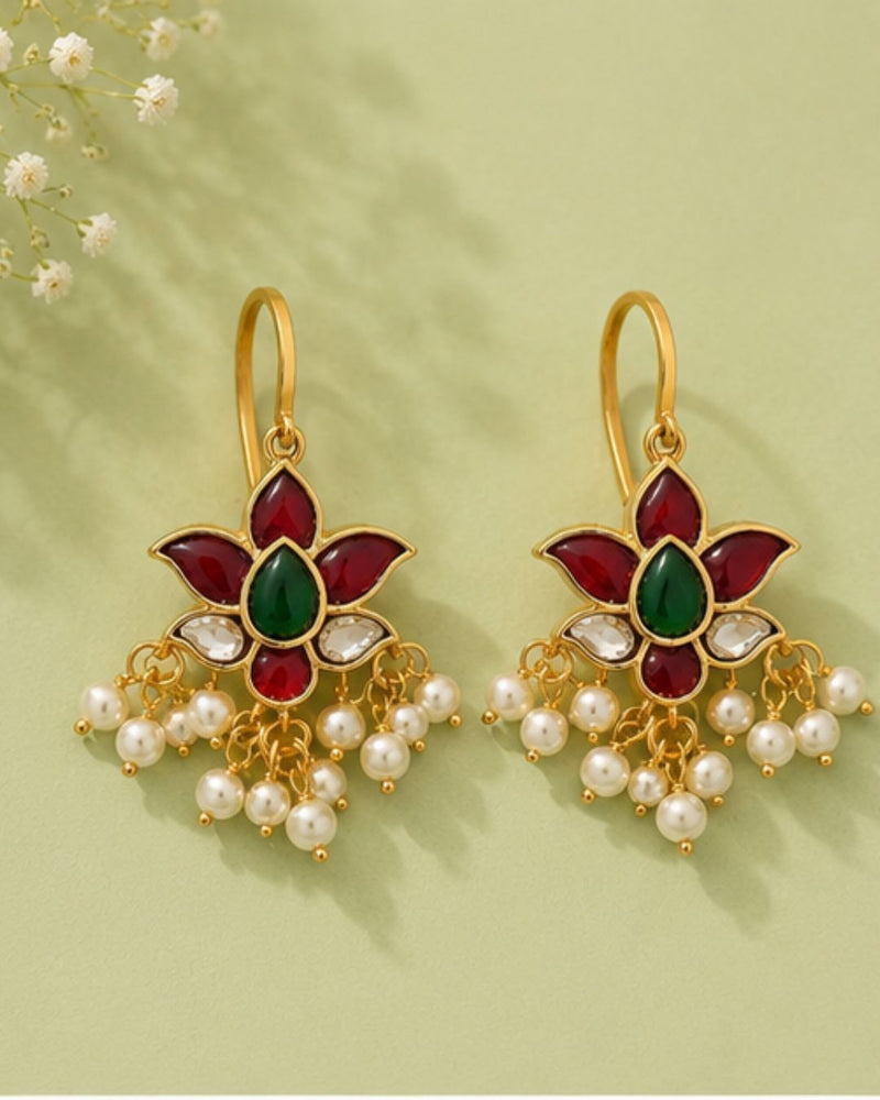Padma Kundan Pearl Ear Cuffs | Kundan & Pearl Bugadi Style Ear Cuffs | Traditional & Festive Jewellery