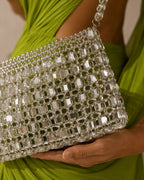 GlamBam Beaded Handbag | Gold & Silver Party Wear Statement Shoulder Bag