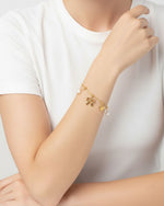 Pearl Bow Charm Bracelet | 18K Gold Plated Anti-Tarnish Stainless Steel Bracelet